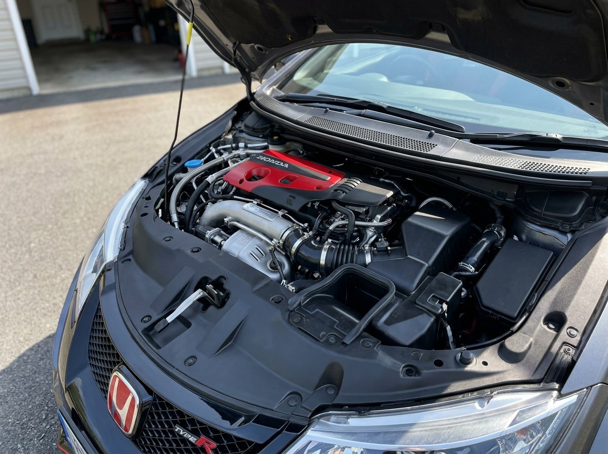 Moteur Civic Type R FK2 : 2.0 VTEC Turbo K20C1 avec cache rouge