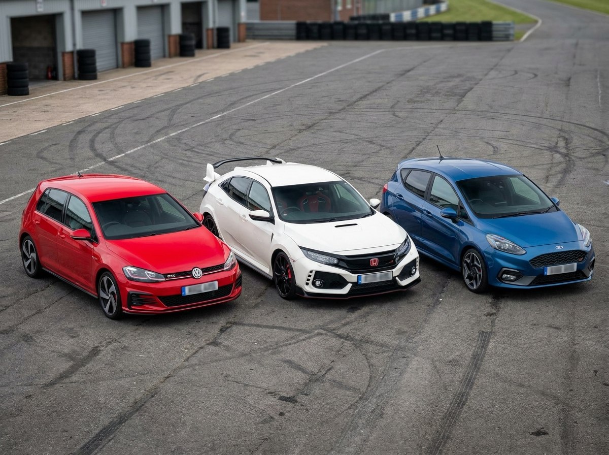 Planche sportives : GTI et Type R alignées dans un paddock